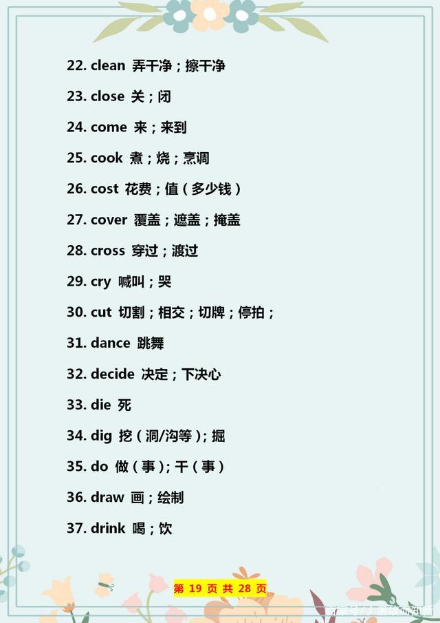 英语140个形容词,英语184个语法点