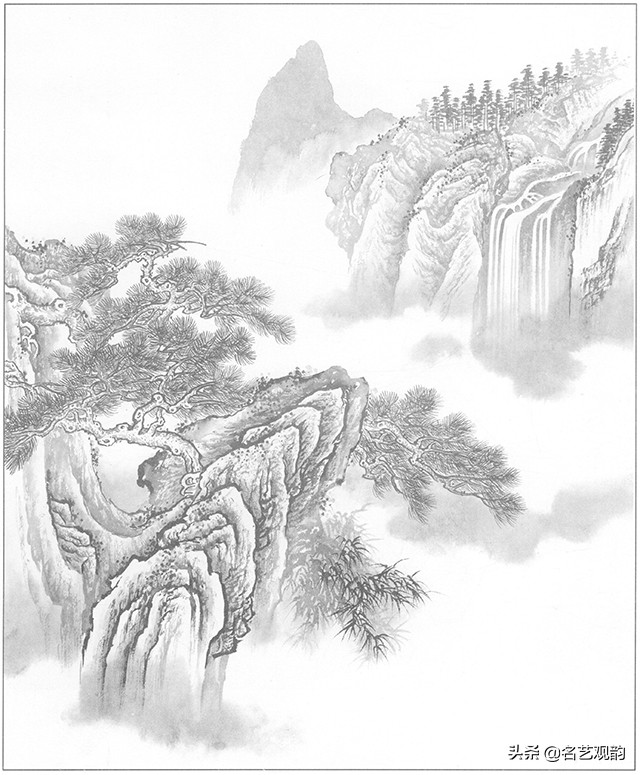 国画山水画作品欣赏简单,山水画稿大全集写意