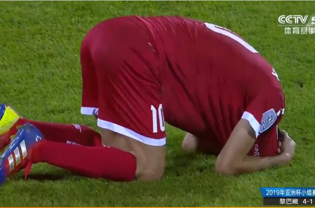 中国队对黎巴嫩2秒压哨,赢得比赛后失声大哭
