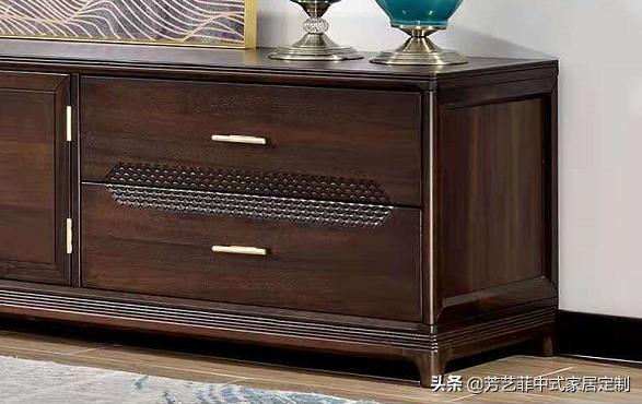 新中式家具客厅布置,新中式家具打柜子效果图