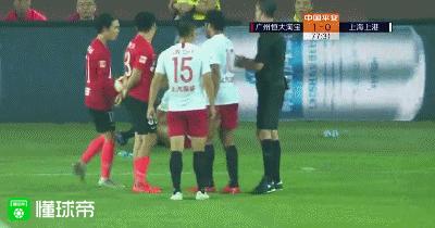 冯潇霆对石柯的评论,恒大上港石柯进球