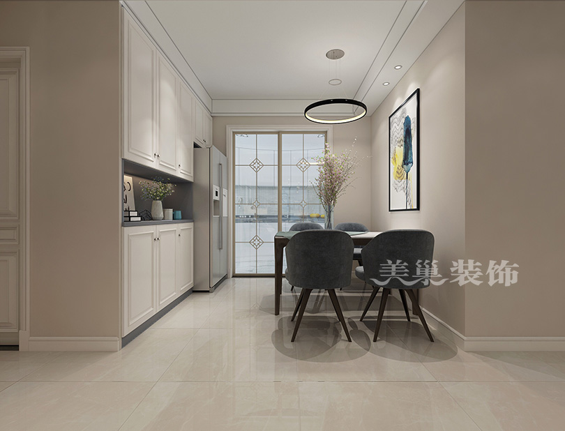 美巢装饰郑州,郑州110平米美式轻奢装修