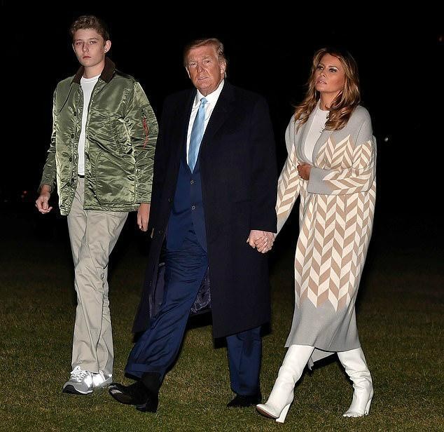 特朗普小儿子身高2米,才15岁已有小肚腩,有钱有颜的人生真任性