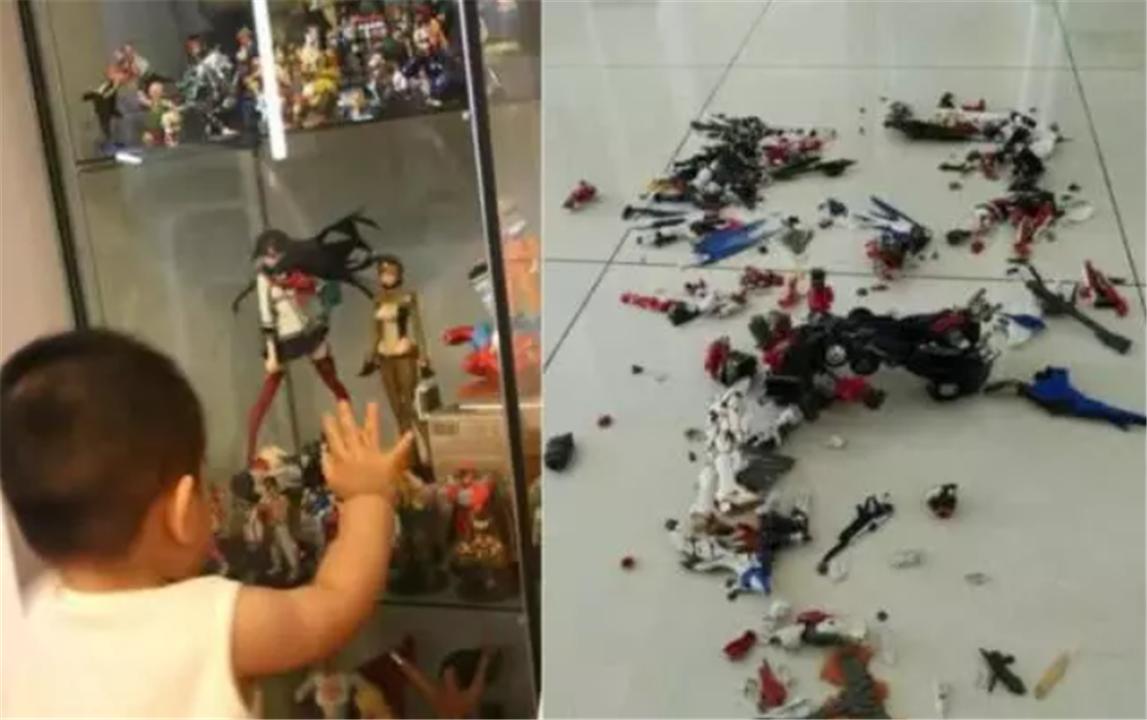 熊孩子弄坏20万手办,20万手办被熊孩子摔坏