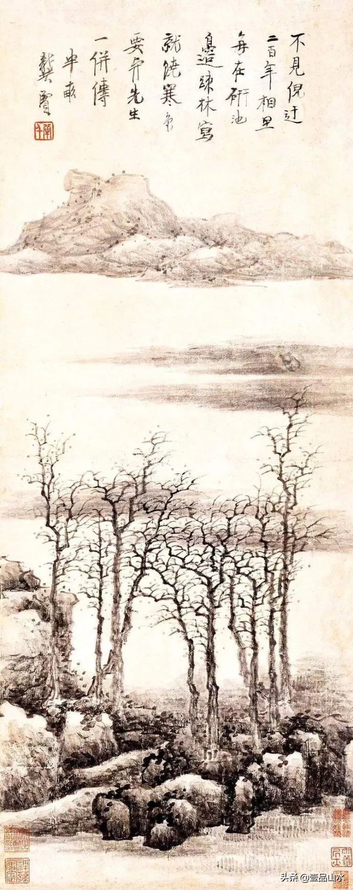 最真实的国画山水画,当代国画山水中的点景人物