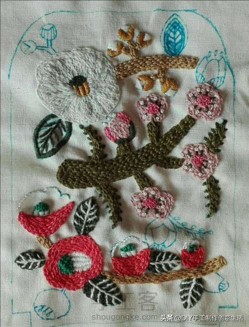 刺绣打籽绣教程,中国结刺绣针法教程