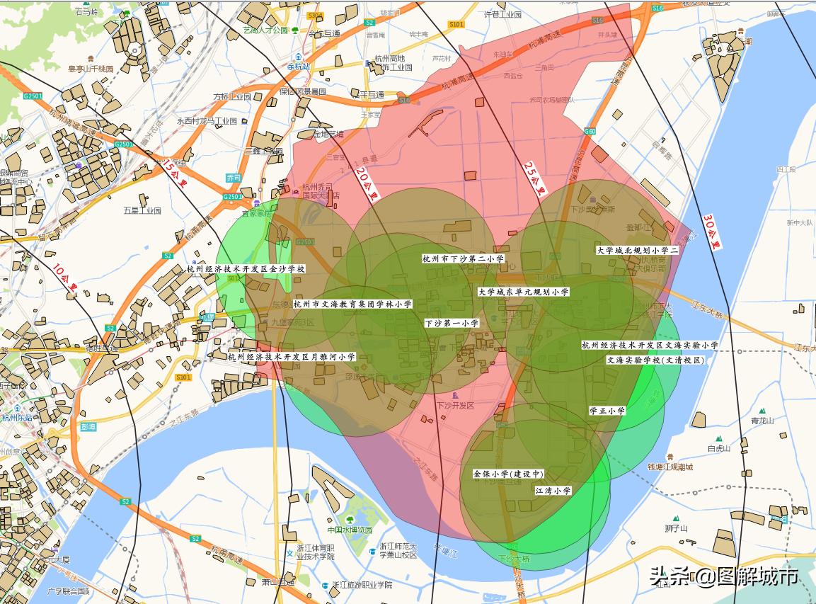 杭州下沙为什么那么繁华,下沙城市地图