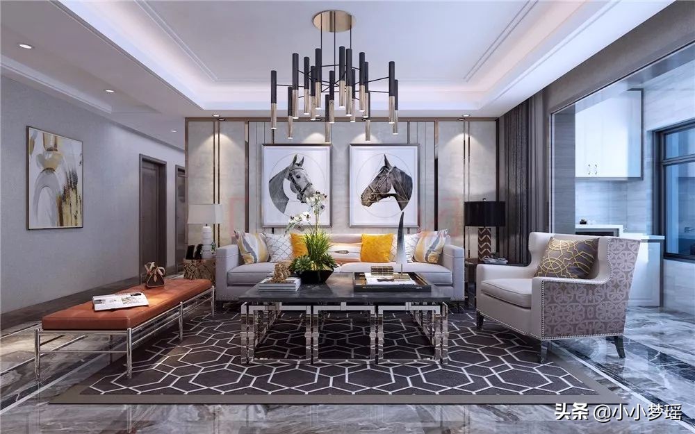 西宁万科城现代轻奢案例赏析,中城国际城二期装修样板