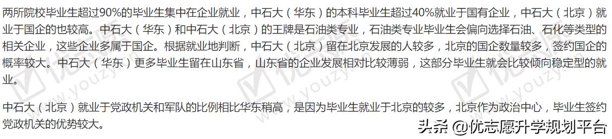 一校两地的中国石油大学，北京校区和山东校区，哪个实力更强？