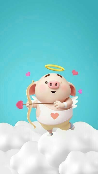 手机壁纸可爱猪猪,可爱情侣猪猪图片高清壁纸