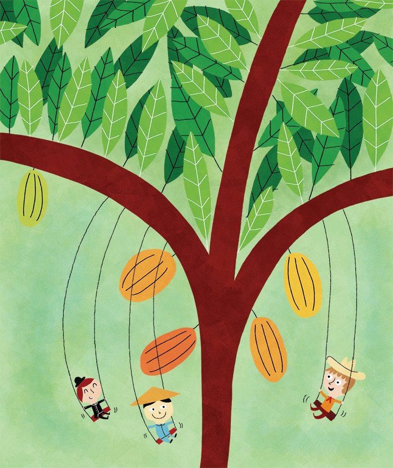 超有爱儿童插画临摹集,充满童趣的节日插画作品