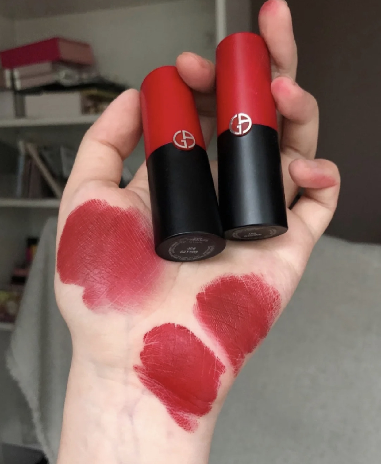 阿玛尼特色哑光唇膏207,阿玛尼206权力唇膏和唇釉