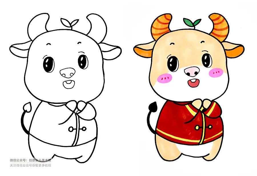 人物新年主题画儿童画,新年主题画儿童画简单