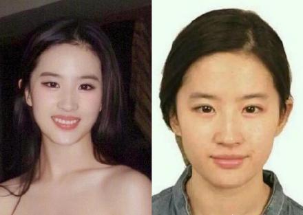 没整过容的女明星颜值对比,女星修图前后对比照