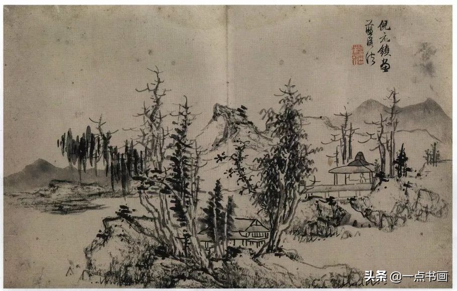 明画家蓝瑛溪山幽居图,明蓝瑛山水画全集