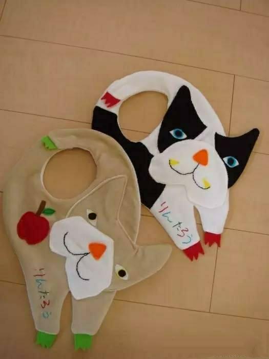 旧衣服制作宝宝口水兜,手工制作婴儿围嘴用品教程
