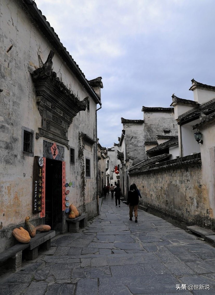 安徽省黟县西递古村,安徽皖南古村落西递村航拍