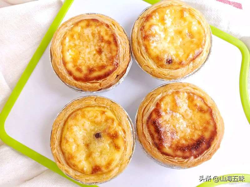 蛋挞里面加蔓越莓,超好吃的葡式蛋挞底部酥脆