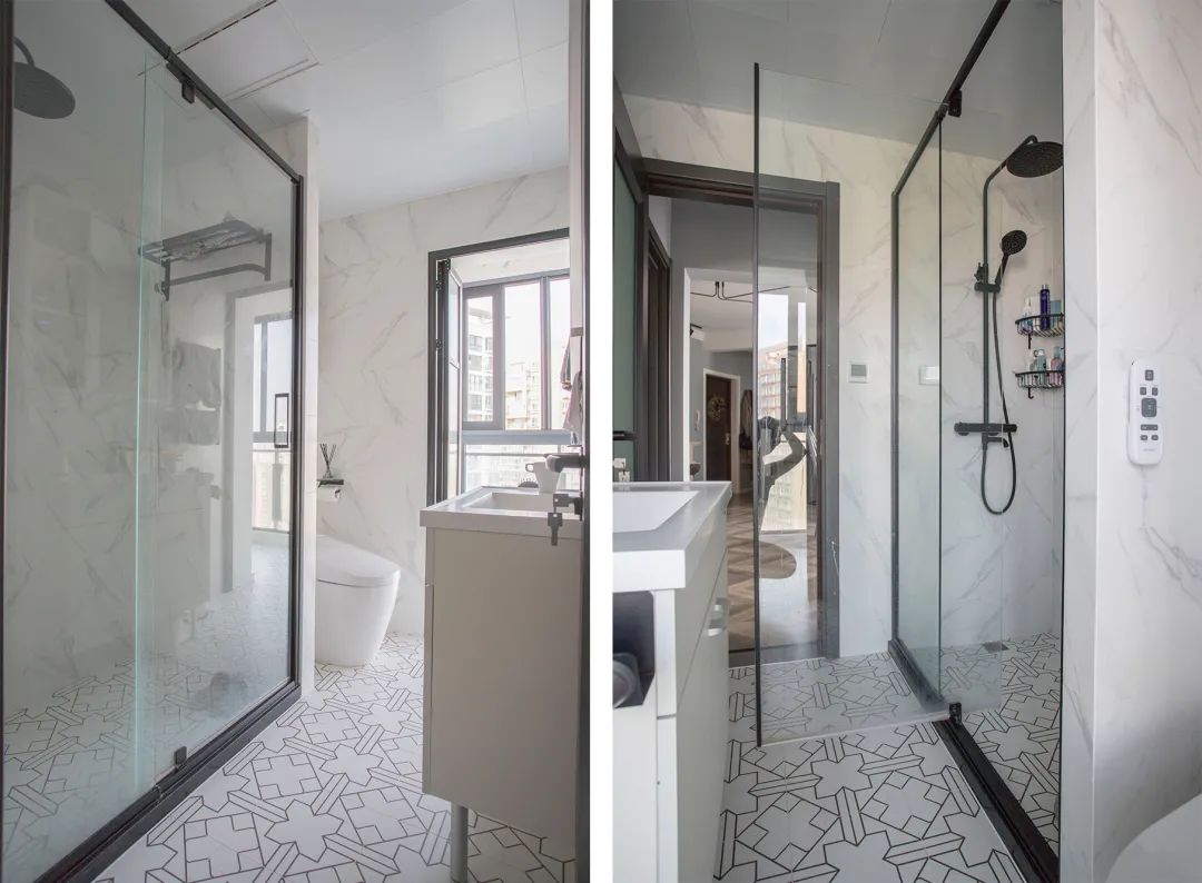 最简易的干湿分离淋浴间,淋浴区干湿分离