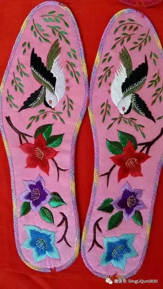 鞋垫手工刺绣最好看复杂的图案,刺绣作品展示简单