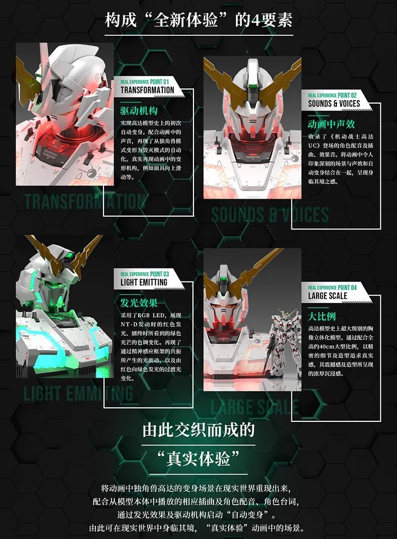 独角兽高达模型大小,自动变形的独角兽高达4号机