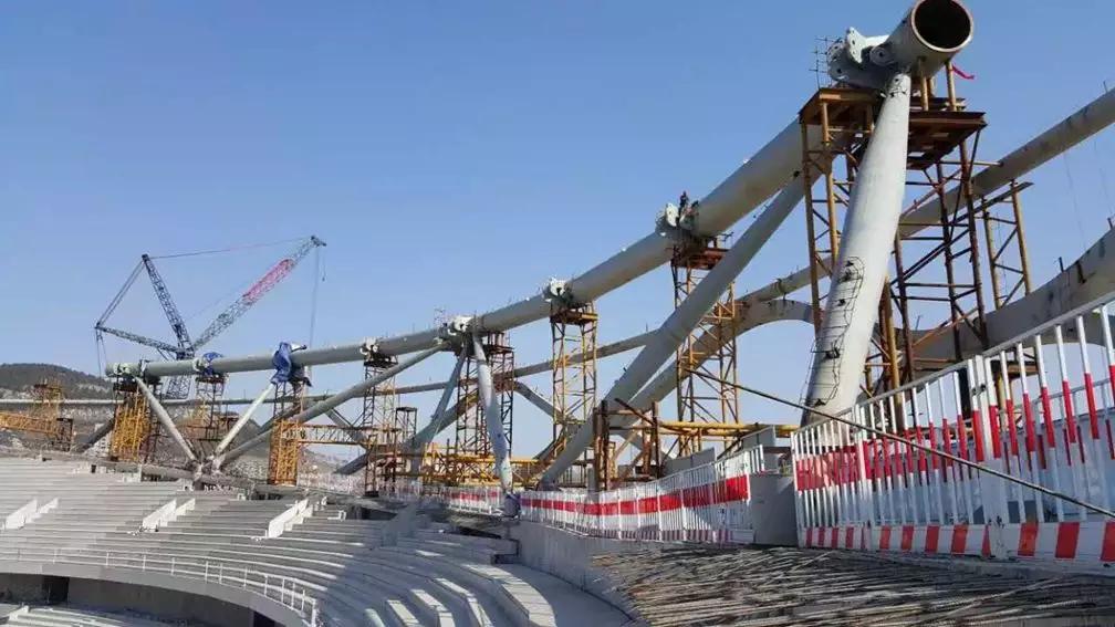 安阳文体中心体育场钢结构,北京建工工人体育场钢结构