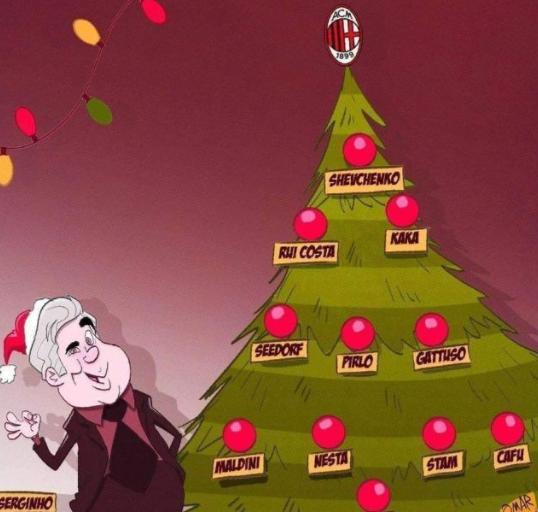 ac米兰圣诞树阵型,米兰圣诞树阵容四个十号中场