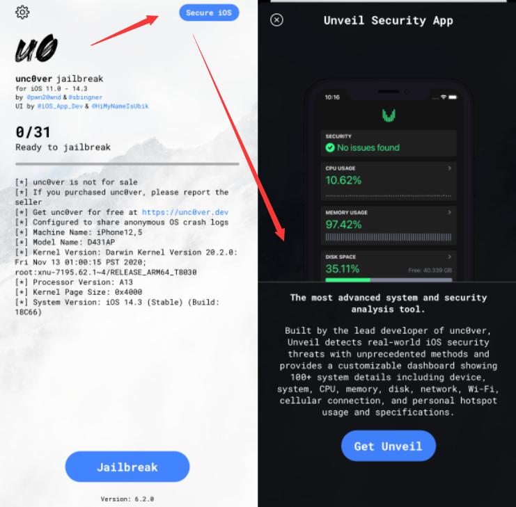 来啦！unc0ver6.2.0已出，提升越狱稳定性