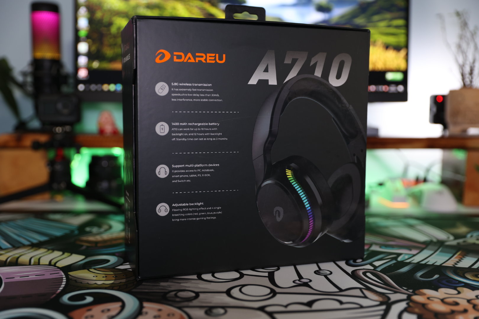 达尔优a710耳机需要驱动吗,达尔优a710耳机红色灯