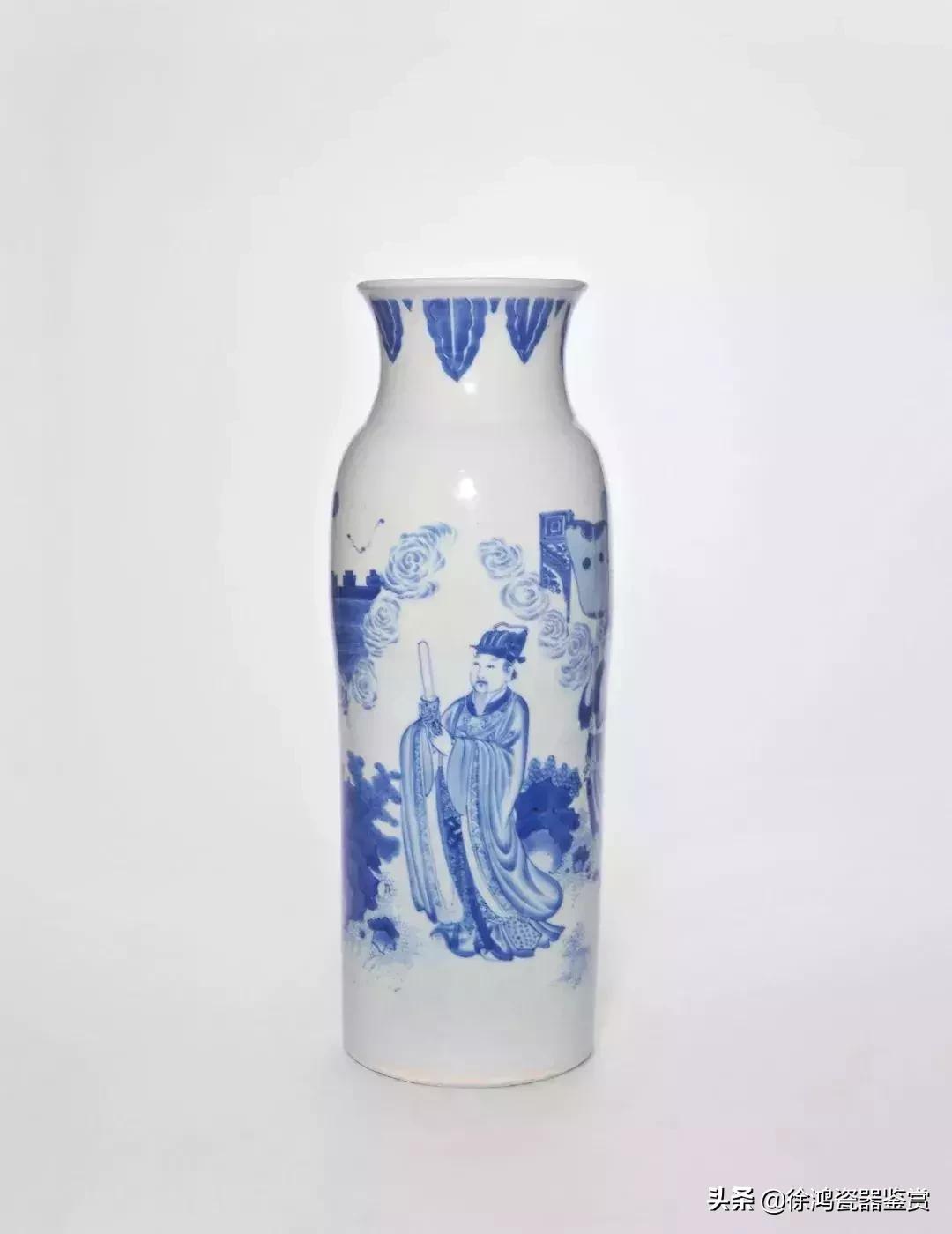 明崇祯青花山水瓷器,明崇祯鹿纹青花瓷器