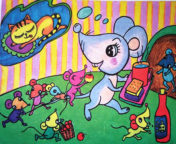 少女心爆棚的又简单的简笔画,安静女孩彩色简单简笔画图片