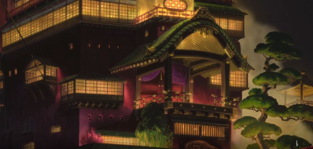 千与千寻油屋原型手绘图,千与千寻油屋和洪崖洞