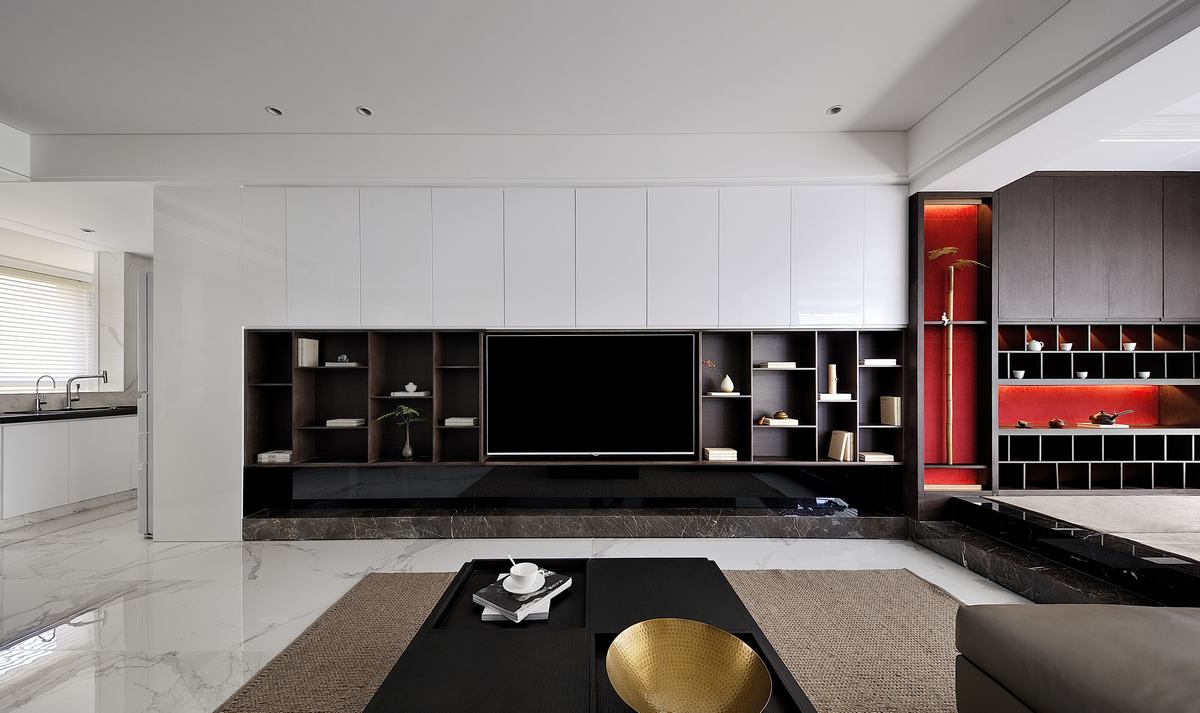 房子装修漂亮便捷的背景墙来啦,背景墙较短新中式效果图大全