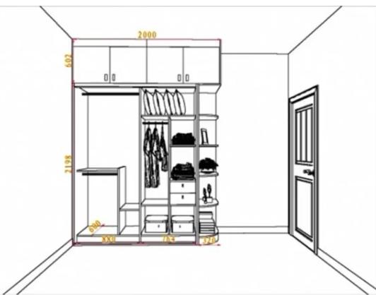 现场8门衣柜设计效果图,定制通顶衣柜尺寸标准是多少