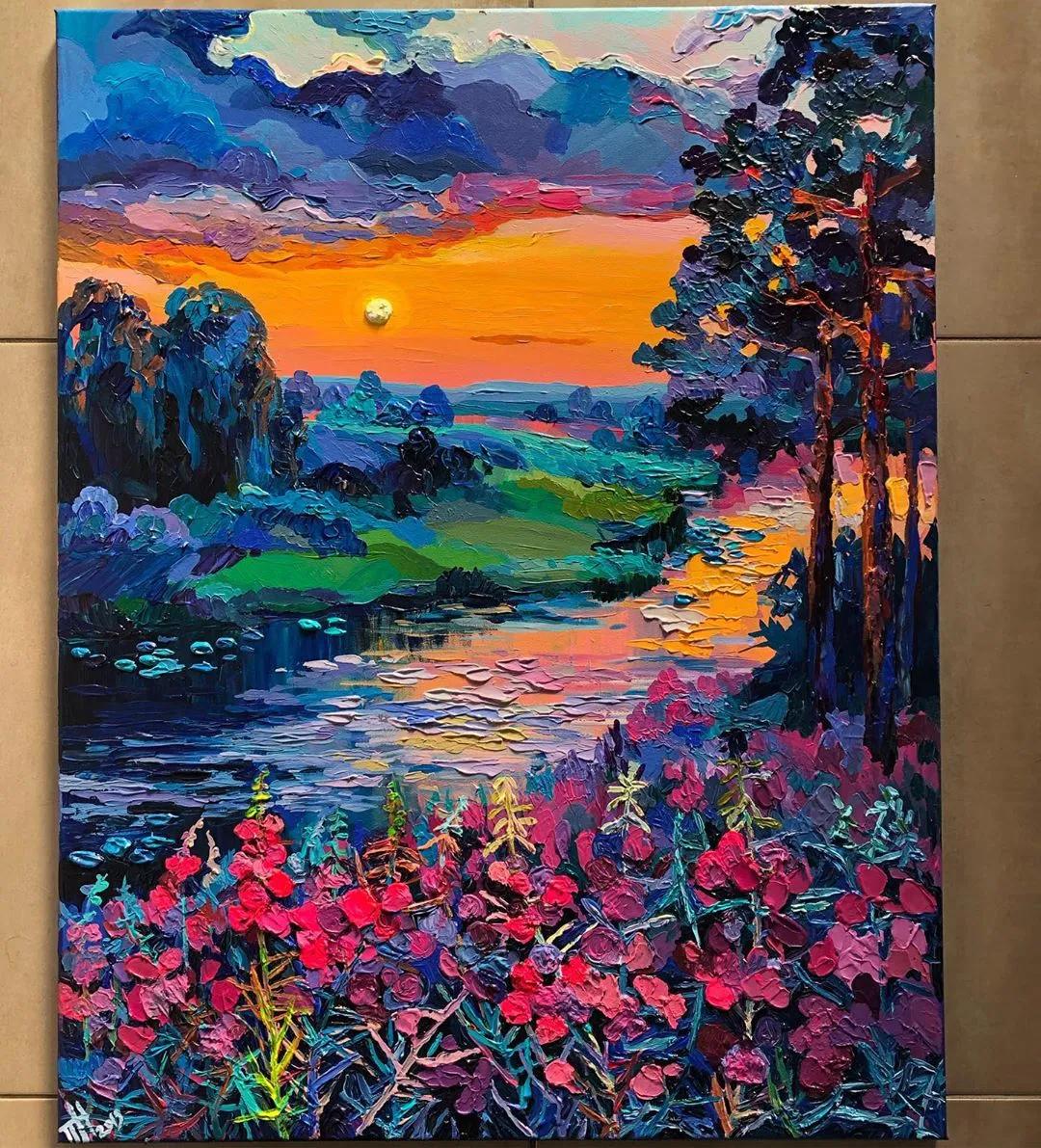 一千元颜料画画,画画颜料全套捡漏