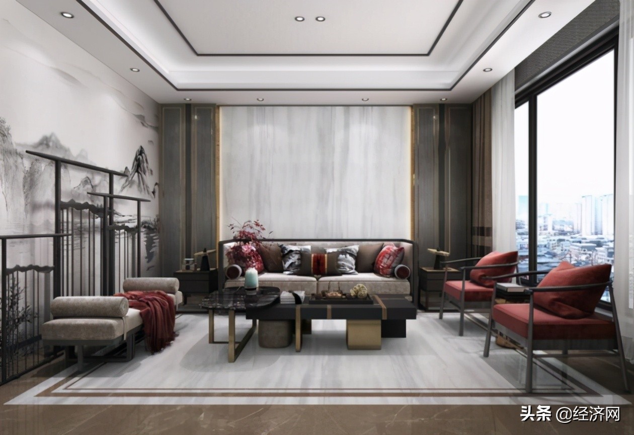 新中式大理石瓷砖,新中式简约风格大理石瓷砖