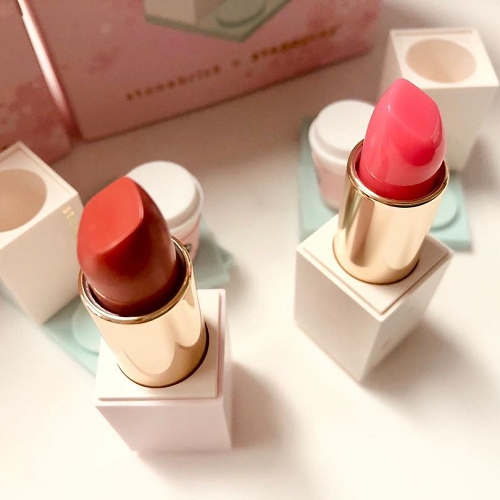 星巴克樱花积木唇膏,星巴克唇膏口红