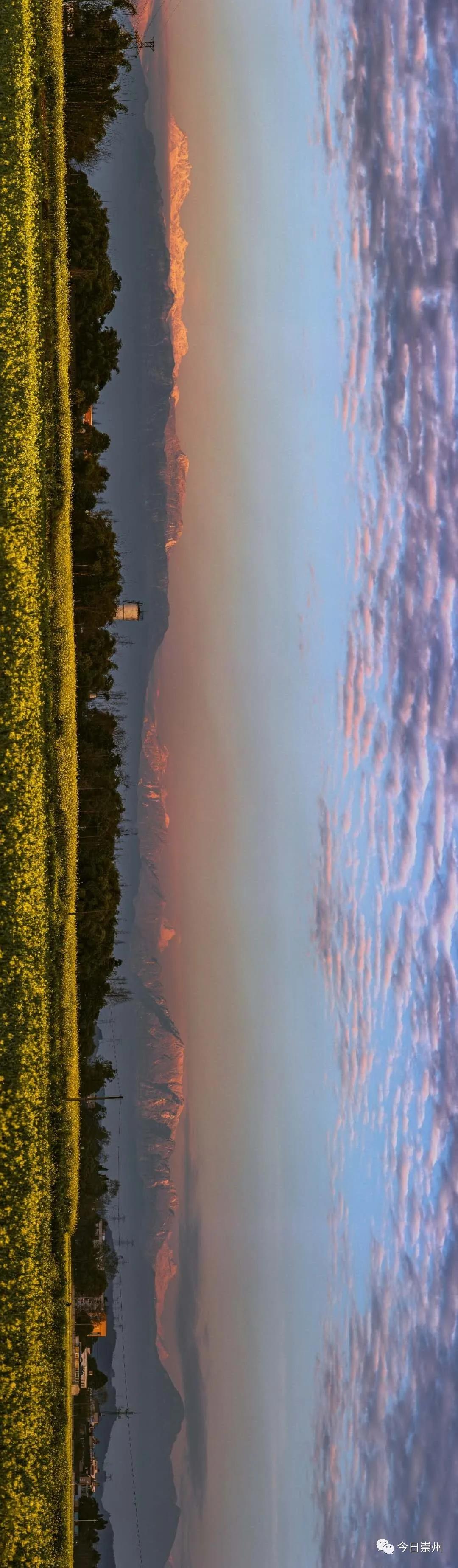 崇州市区看雪山,崇州看雪山