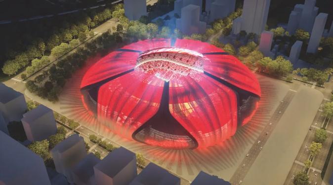 全网狂喷的足球场设计定稿!等等,怎么和那个土味莲花座不一样?