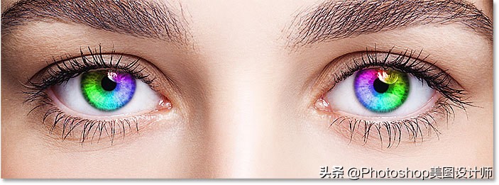 ps怎么制作美瞳花纹,ps如何改美瞳颜色