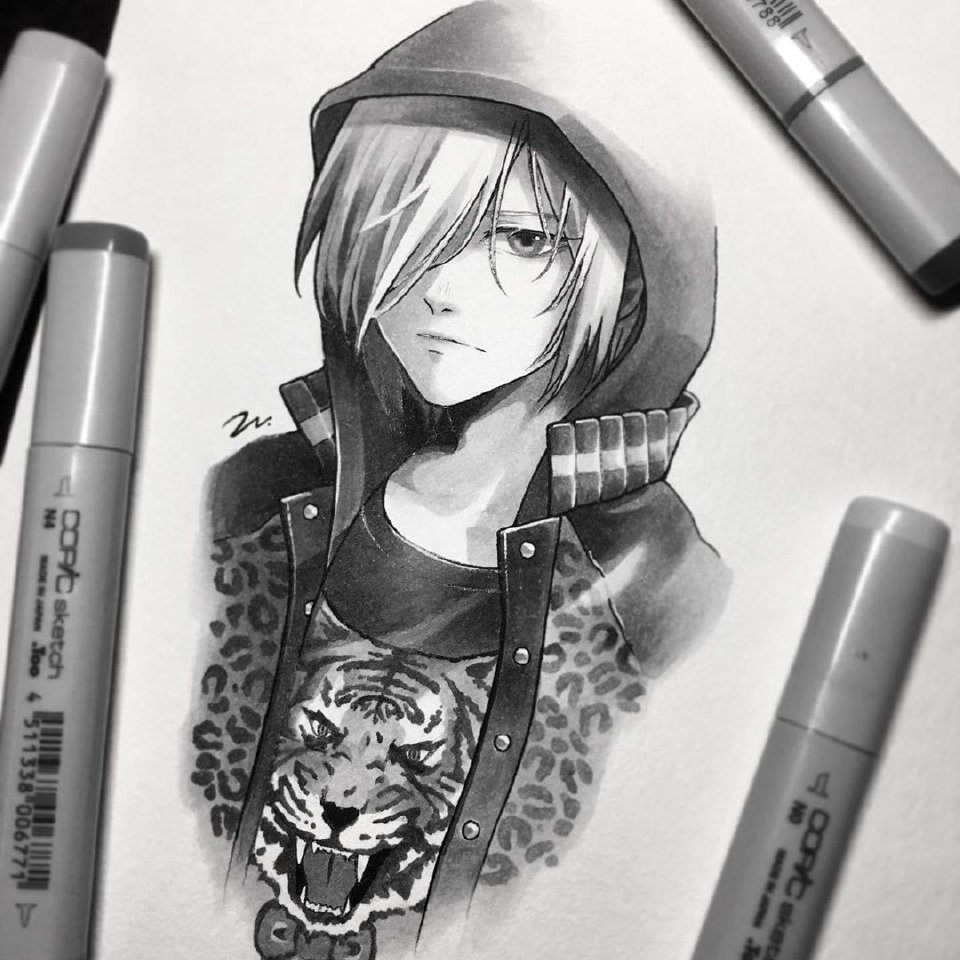 一支笔画真人的眼睛,一笔一笔画动漫人物绘画