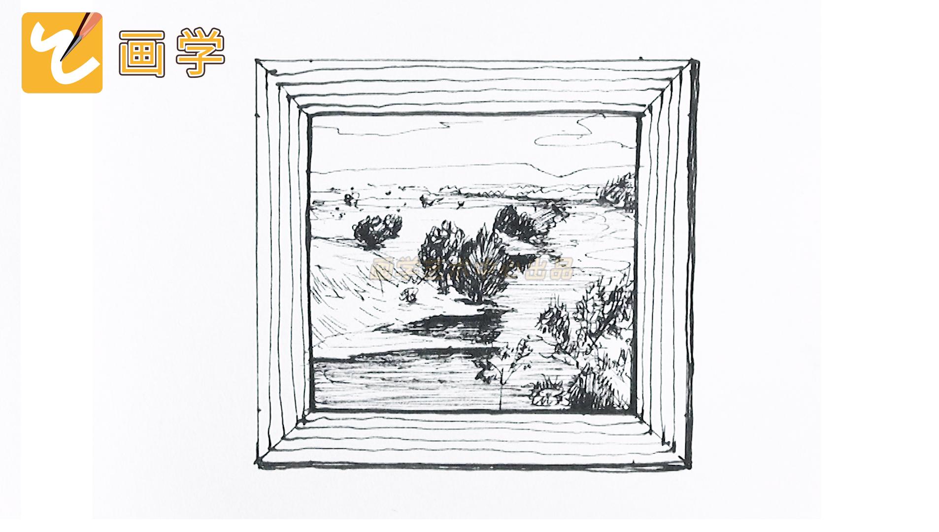 原创绘画教学视频,绘画教程风景画零基础