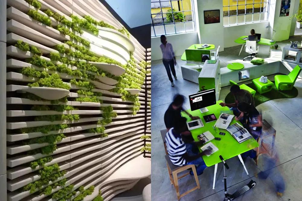 夏日“绿”调丨听说这种色系的办公室，让人不想下班