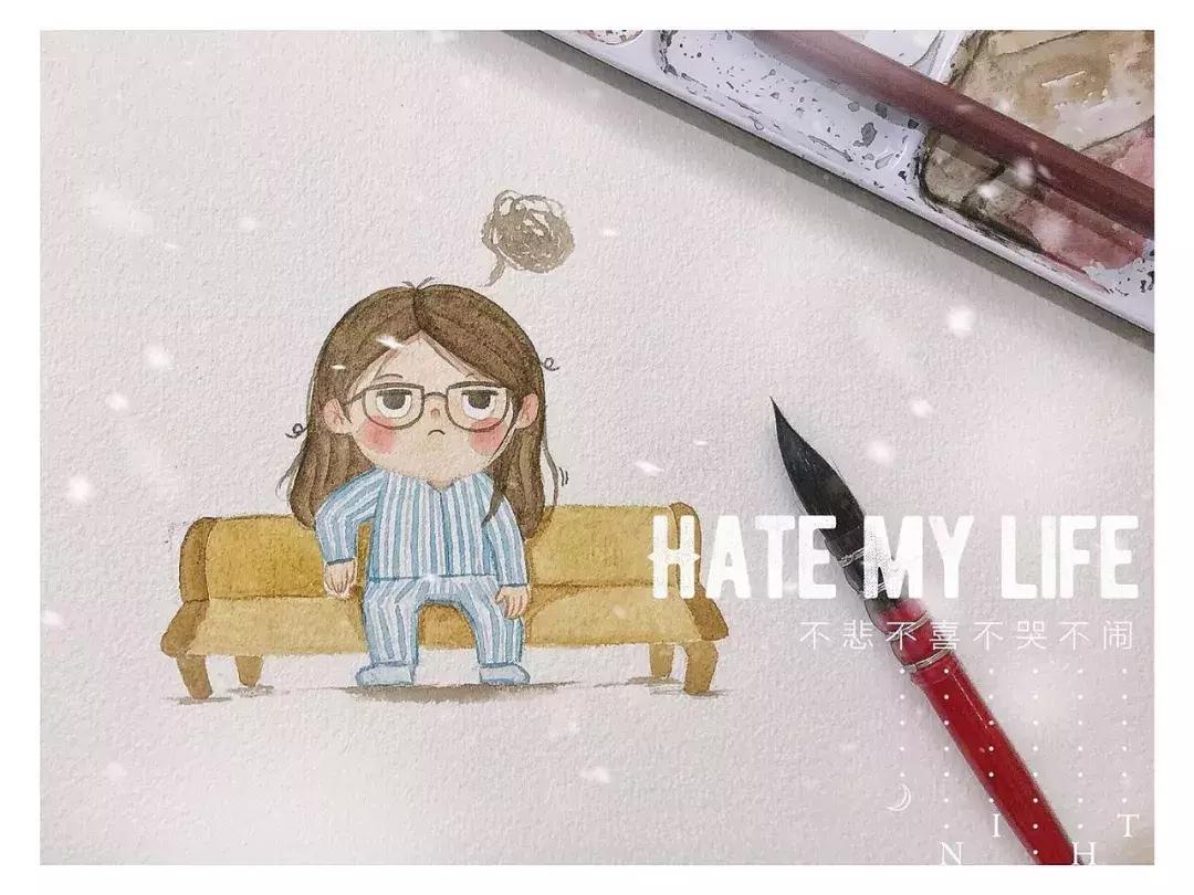 简笔画可爱小人插画,超萌可爱的插画小人