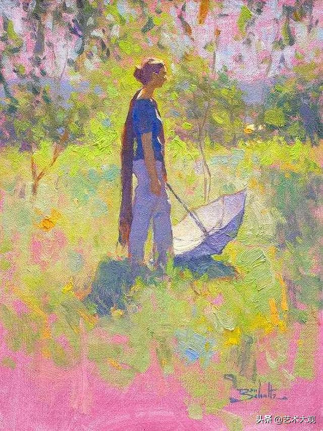 明媚阳光油画作品欣赏,美国画家埃里卡霍珀油画作品欣赏