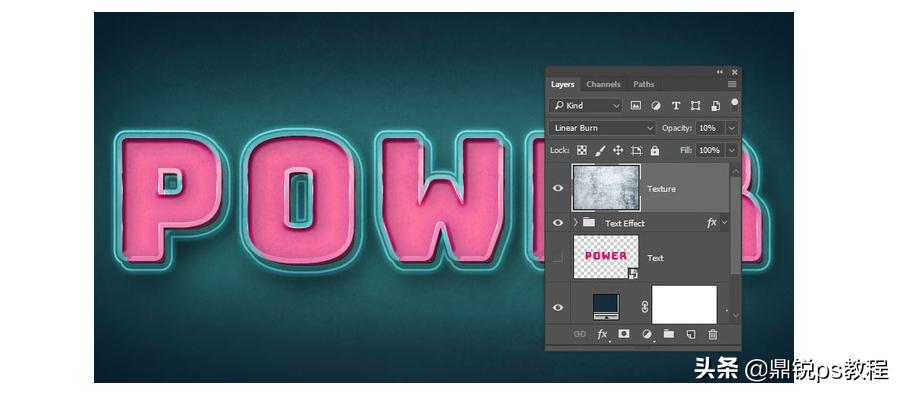 夜晚字体发光效果ps,字体ps发光