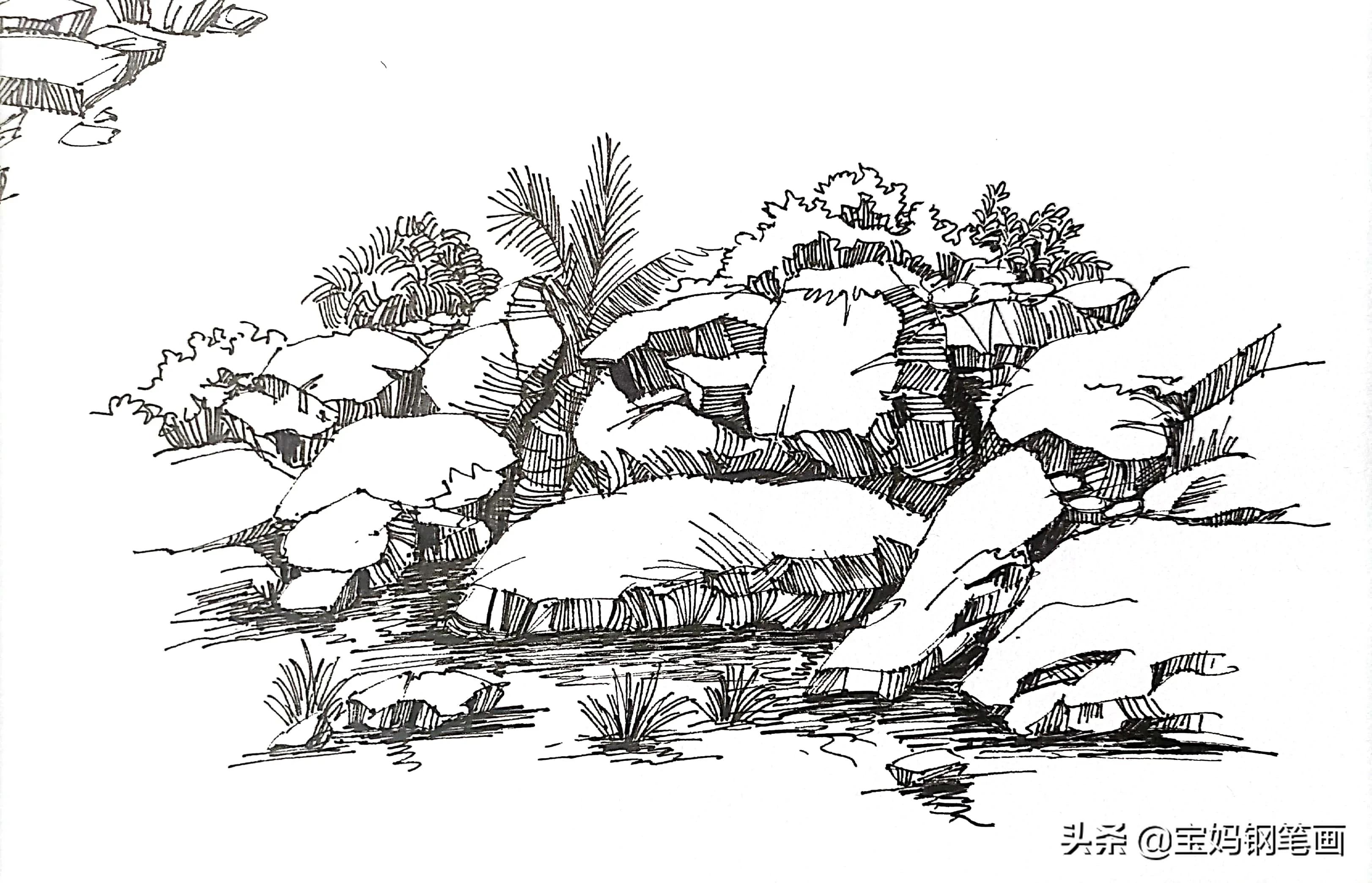 怎样在石头上画出简单好看的画,如何画出石头的质感