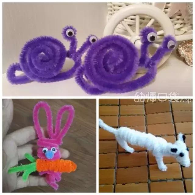 幼儿园用扭扭棒制作竹节虫,扭扭棒幼儿园简单玩法