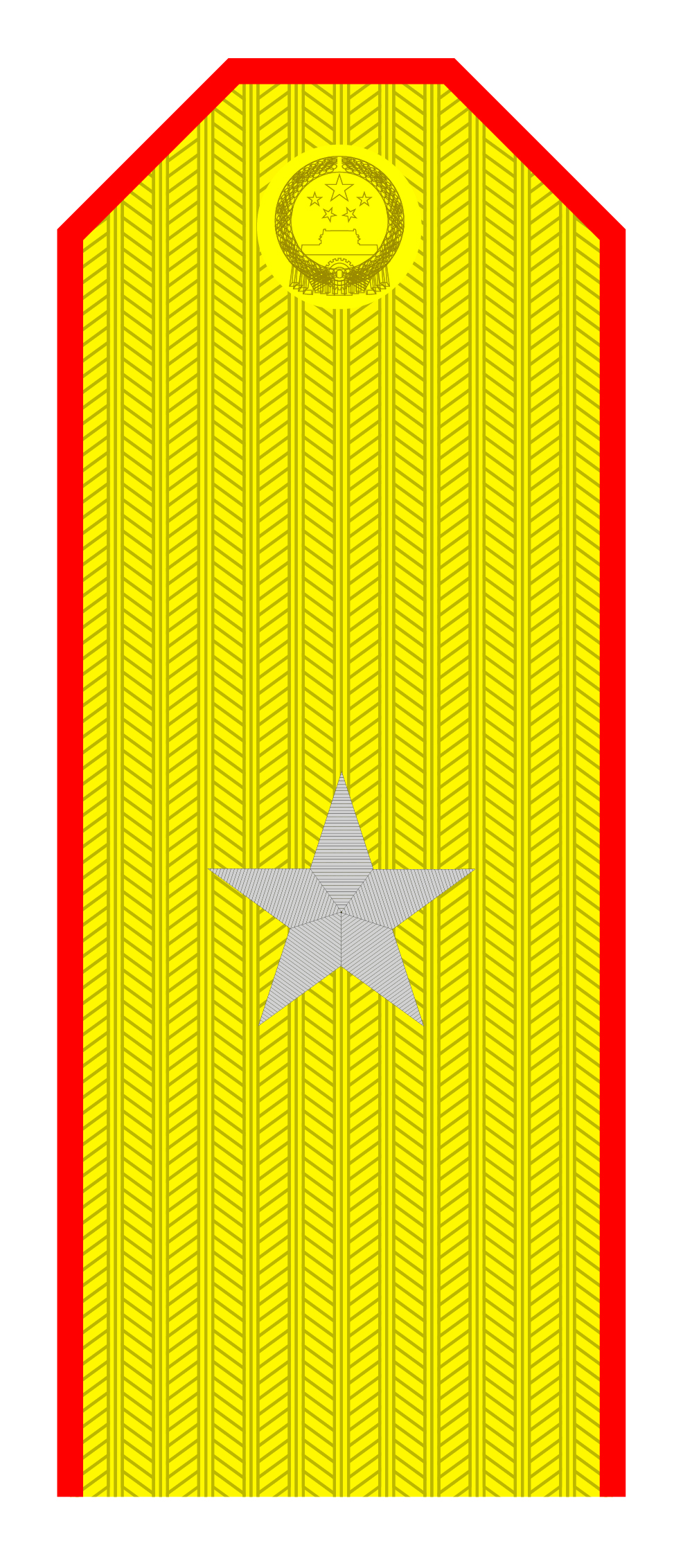 50年代解放军军衔肩章图解,55式上将军衔肩章