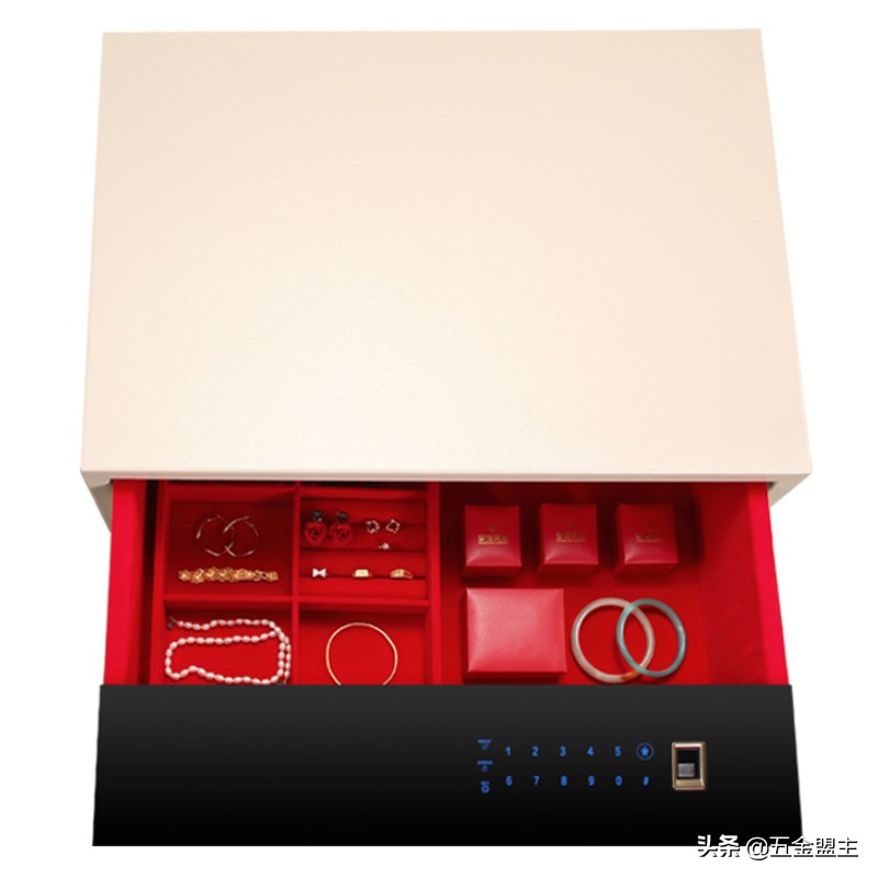 盗窃案频发,觉得自家财物不安全?一个指纹抽屉密码箱搞定!